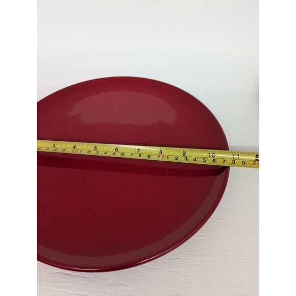 Set of 4 Waechtersbach Dark Red Plates - Fun Factory Germany 11” (2) & 8.25” (2) - Picture 4 of 6